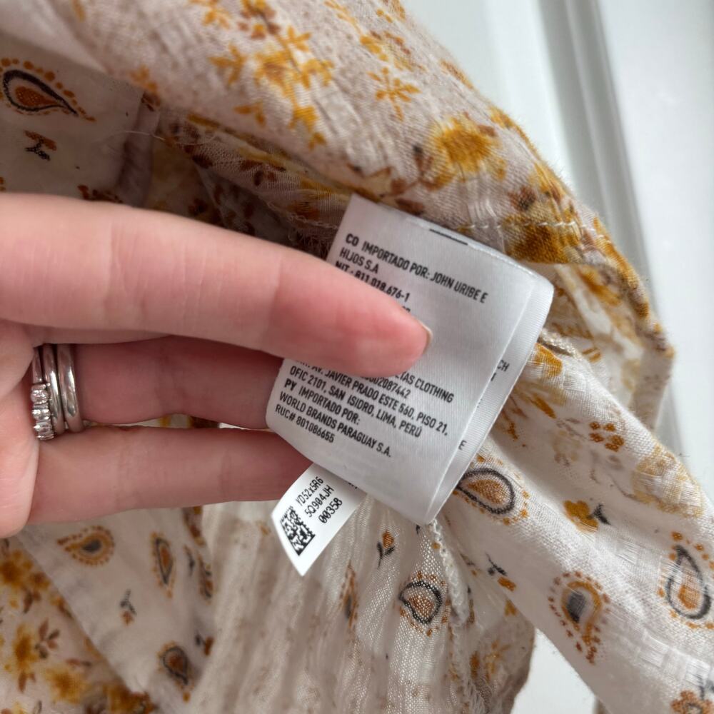 American Eagle Patchwork Babydoll Handkerchief Ta… - image 4